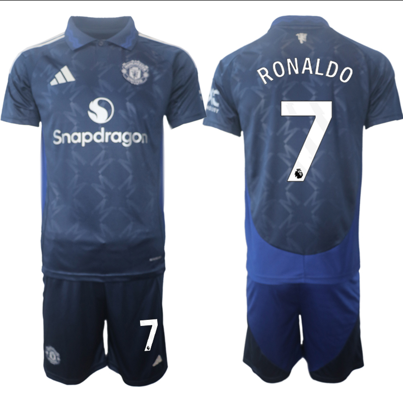 Men 2024-2025 Club Manchester United away blue #7 Soccer Jersey->manchester united jersey->Soccer Club Jersey